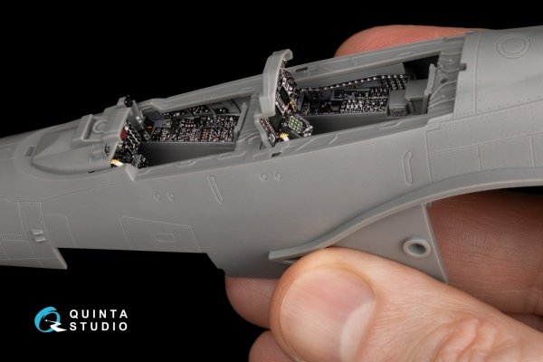 Quinta Studio QD+48341 F-4G early 3D-Printed &amp; coloured Interior on decal paper (Meng) (with 3D-printed resin parts) 1/48