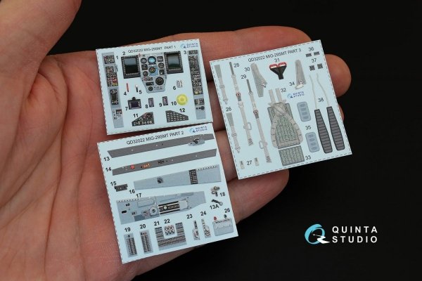 Quinta Studio QD32022 MiG-29SMT 3D-Printed &amp; coloured Interior on decal paper (for Trumpeter kit) 1/32