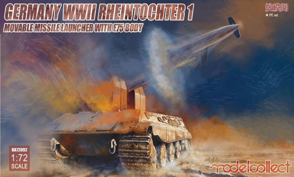Modelcollect UA72092 Germany Rheintochter 1 movable Missile launcher with E75 body (1:72)