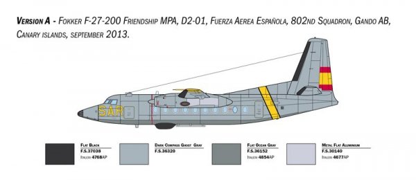 Italeri 1455 Fokker F-27 SAR 1/72