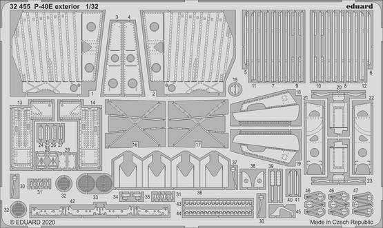 Eduard BIG33123 P-40E part II for Trumpeter 1/32