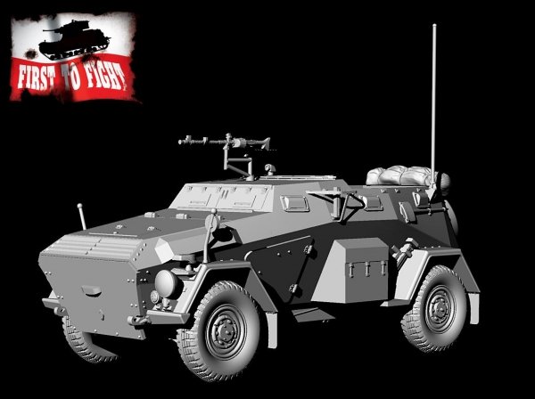 First To Fight PL101 Niemiecki Samochód Opancerzony Sd.Kfz. 247 Ausf. B Z MG34 1/72