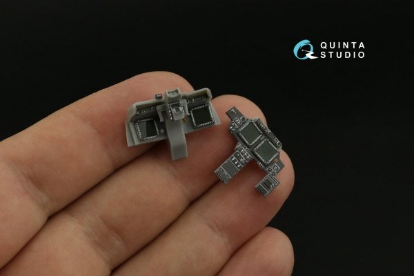 Quinta Studio QDS-48362 AH-64D 3D-Printed &amp; coloured Interior on decal paper (Hasegawa) (Small version) 1/48