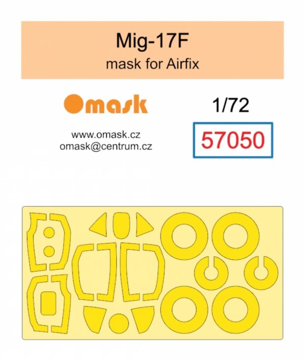 Omask 57050 Mig-17F mask (for Airfix) 1/72
