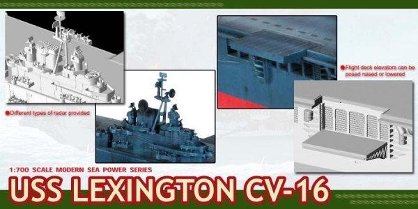 Dragon 7051 U.S.S. Lexington CV-16 1/700