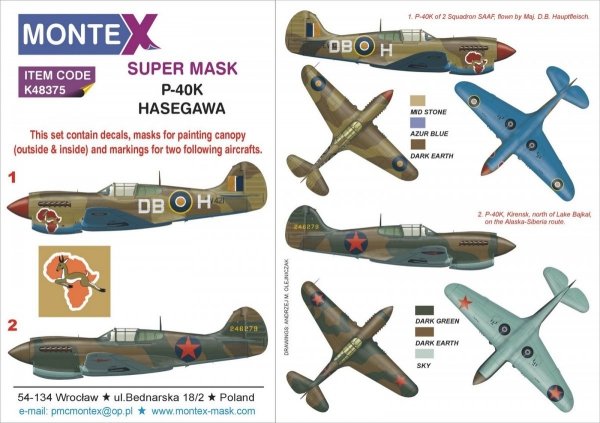 Montex K48375 P-40K 1/48