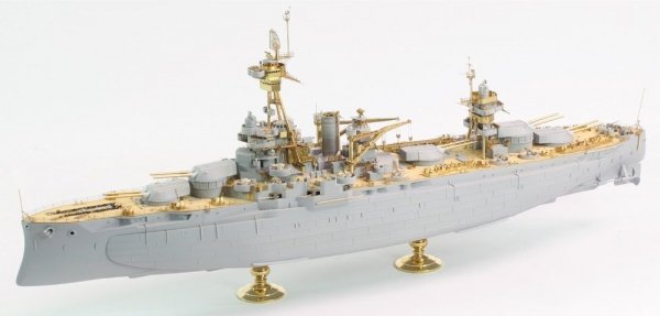 Pontos 35023FN USS BB-34 New York 1944 Detail-up set (w/Teak Tone Deck, Barrels, Resin,PE)