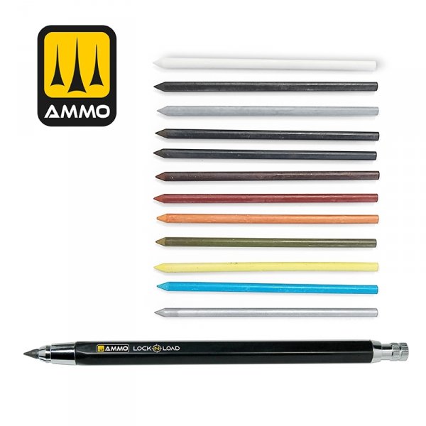 AMMO of Mig Jimenez 8349 Lock 'N Load - Weathering Rechargable Technical Pencil
