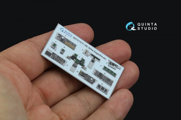 Quinta Studio QD72110 F-15E 3D-Printed &amp; coloured Interior on decal paper (Revell) 1/72