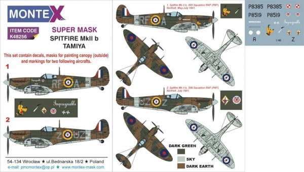 Montex K48255 SPITFIRE Mk IIb 1/48
