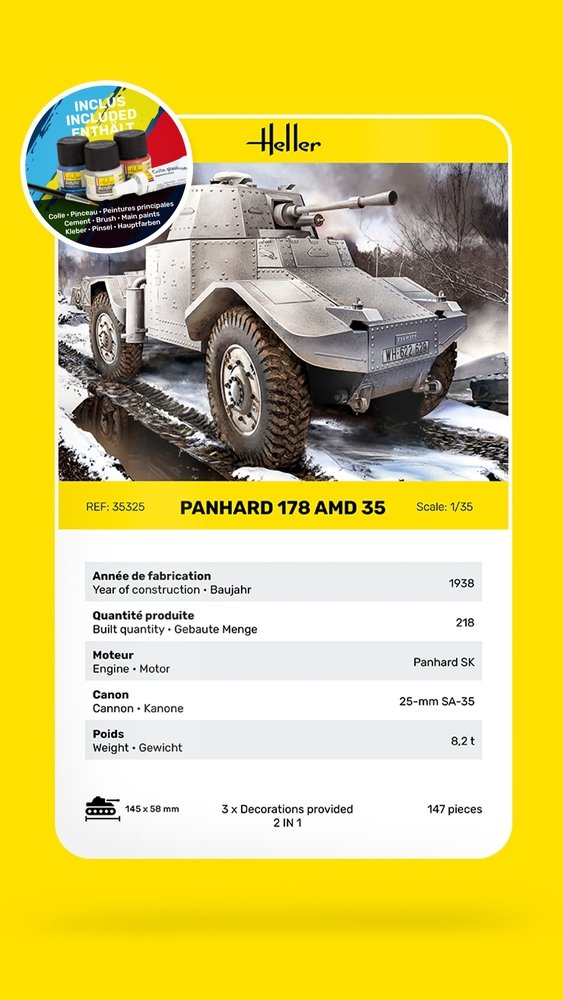 Heller 35325 Panhard 178 Starter Kit 1/35