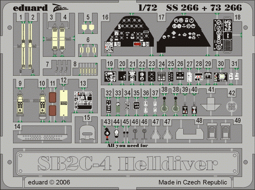 Eduard SS266 SB2C-4 1/72 ACADEMY MINICRAFT