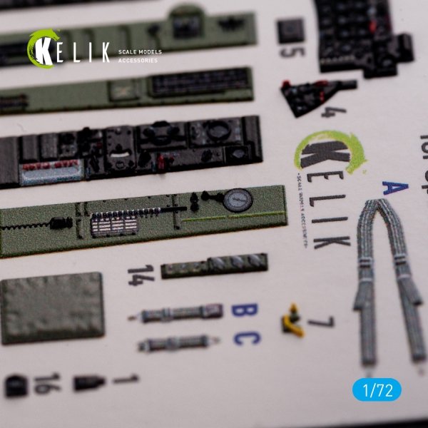KELIK K72079 F-84F Thunderstreak interior 3D decals for Special Hobby kit 1/72