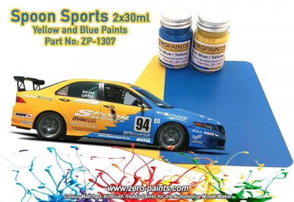 Zero Paints ZP-1307 Spoon Sports Blue and Yellow Paint Set 2x30ml