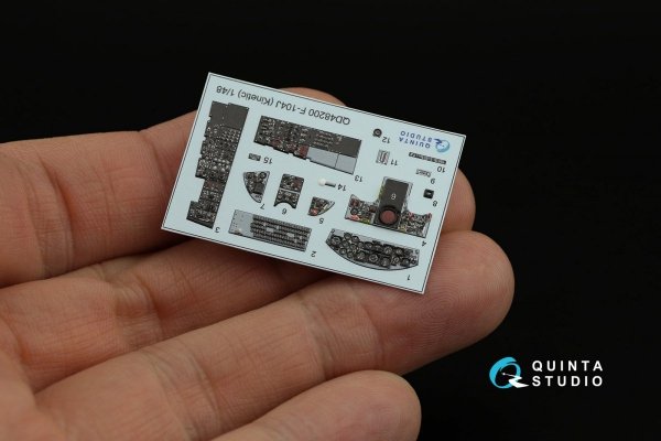 Quinta Studio QD48200 F-104J 3D-Printed &amp; coloured Interior on decal paper (for Kinetic ) 1/48