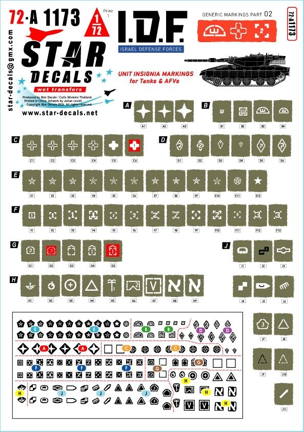 Star Decals 72-A1173
