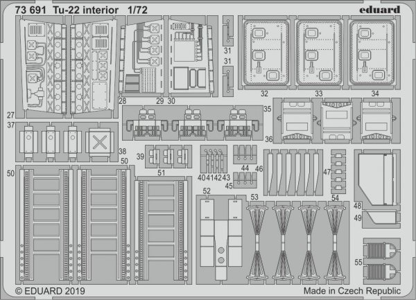 Eduard 73691 Tu-22 interior 1/72 TRUMPETER