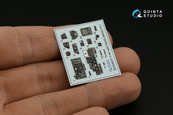 Quinta Studio QD48371 F-4E with DMAS 3D-Printed &amp; coloured Interior on decal paper (Meng) 1/48