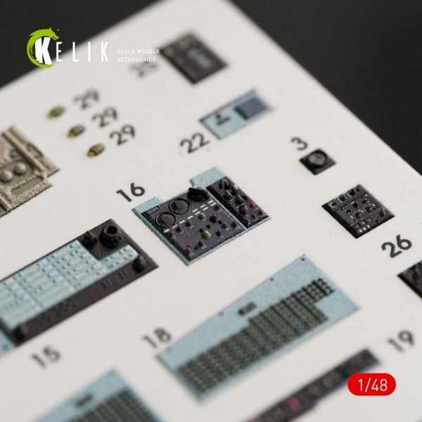 KELIK K48027 F-4B INTERIOR 3D DECALS FOR TAMIYA KIT 1/48