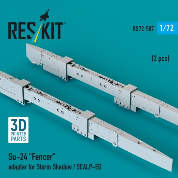 RESKIT RS72-0587 Su-24 "Fencer" adapter for Storm Shadow / SCALP-EG (2 pcs) (3D Printed) 1/72