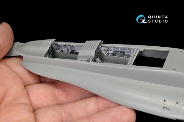 Quinta Studio QD48145 F/A-18B 3D-Printed &amp; coloured Interior on decal paper (for Kinetic kit) 1/48