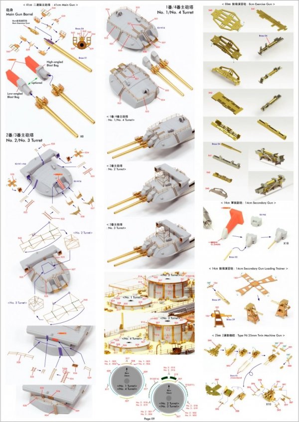 Pontos 35029F1 IJN NAGATO 1941 Detail Up Set 1/350