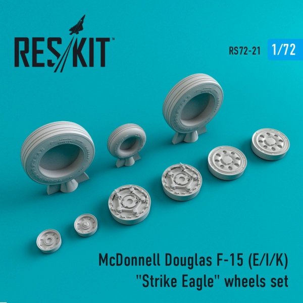 RESKIT RS72-0021 F-15 (E,I,K) &quot;STRIKE EAGLE&quot; WHEELS SET 1/72