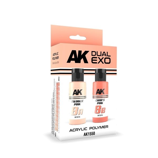 AK Interactive AK1550 DUAL EXO SET 8 – 8A TWINKLE PINK &amp; 8B CHAR’S PINK