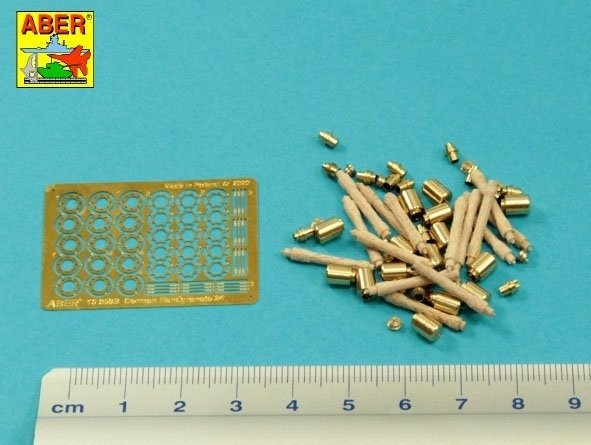 Aber 16058B Set of German hand grenades - metal and wooden parts x15 pcs 1/16