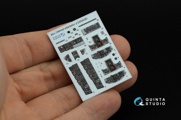 Quinta Studio QD48223 F-104S/ASA 3D-Printed &amp; coloured Interior on decal paper (Kinetic) 1/48