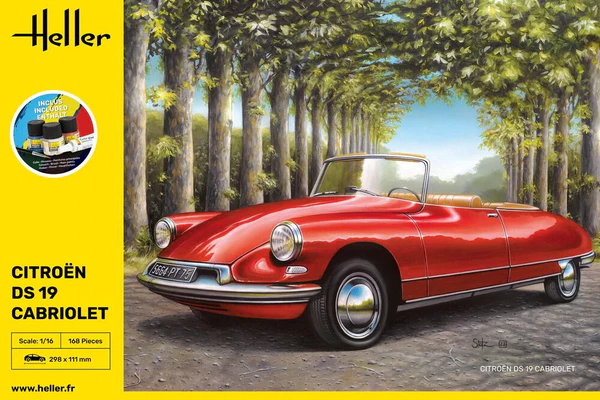 Heller 56796 STARTER KIT Citroën DS 19 Cabriolet 1/16