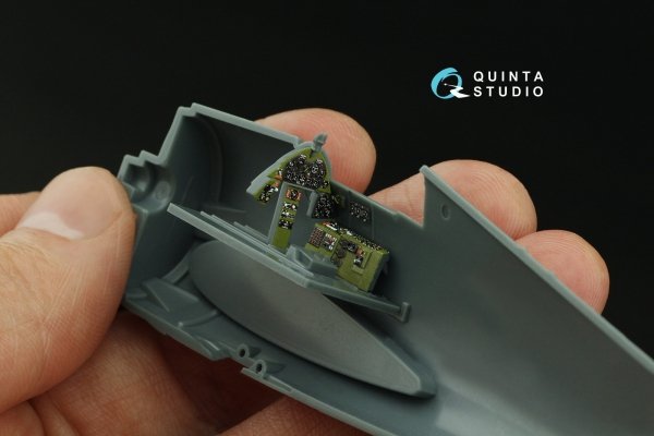 Quinta Studio QD72147 F6F-3 Hellcat 3D-Printed coloured Interior on decal paper (Eduard) 1/72