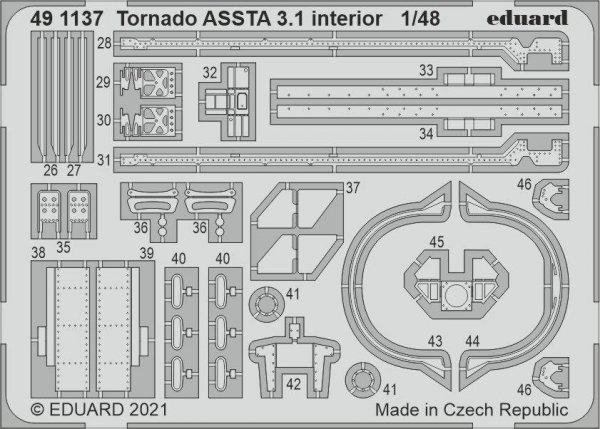Eduard 491137 Tornado ASSTA 3.1 interior for Revell 1/48
