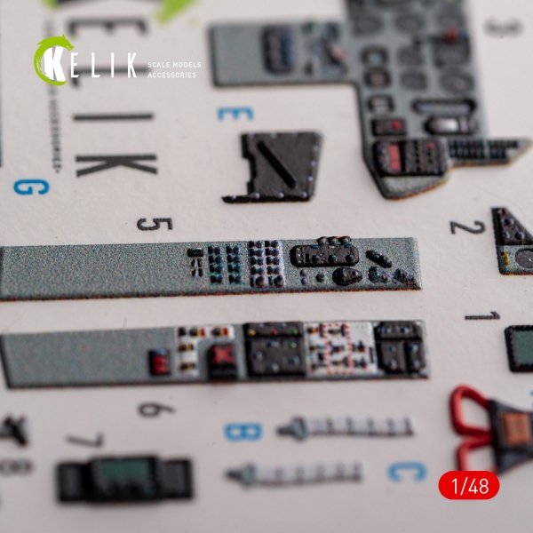 KELIK K48102 Mig-29AS - interior 3D decals for Academy kit 1/48