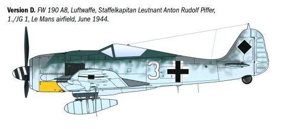 Italeri 1490 Focke-Wulf Fw 190 A-8/F Aces 1/72