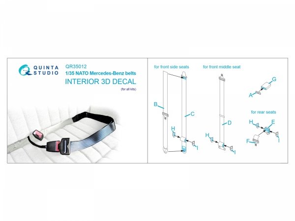 Quinta Studio QR35012 NATO Mercedes-Benz belts (All kits), 2 pcs 1/35