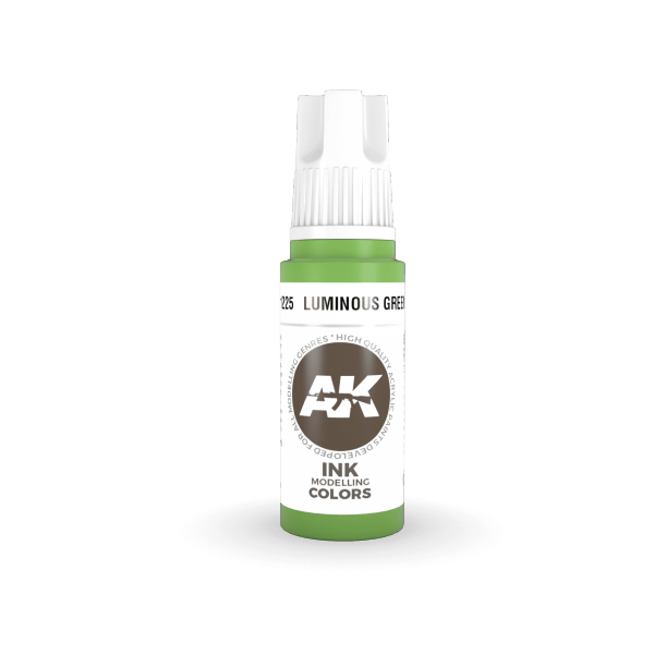 AK Interactive AK11225 LUMINOUS GREEN – INK 17ml