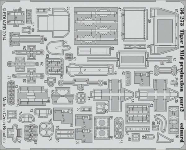 Eduard 36273 Tiger I Mid production for DRAGON 6700 1/35