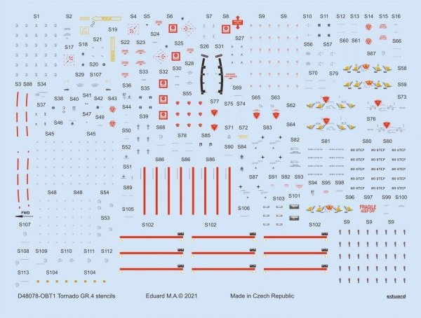 Eduard D48078 Tornado GR.4 stencils REVELL 1/48 