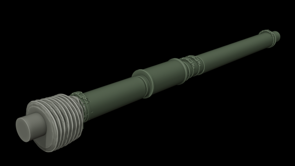 Panzer Art GB35-157 M68 Gun barrel with thermal sleeve for M60A3 and CM-11 “Brave Tiger” 1/35