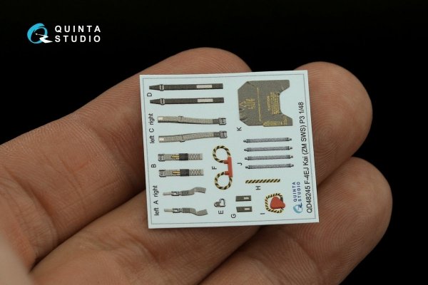 Quinta Studio QD48245 F-4EJ Kai 3D-Printed &amp; coloured Interior on decal paper (ZM SWS) 1/48