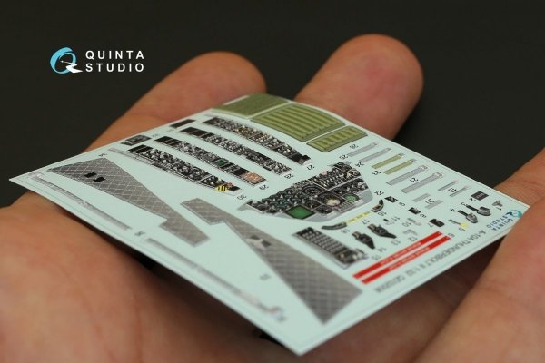 Quinta Studio QD32008 A-10A 3D-Printed &amp; coloured Interior on decal paper (for Trumpeter kit) 1/32
