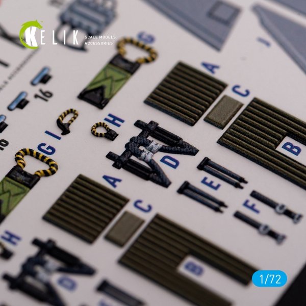 KELIK K72080 Grumman A-6A Knight Rider interior 3D decals for Fujimi kit 1/72