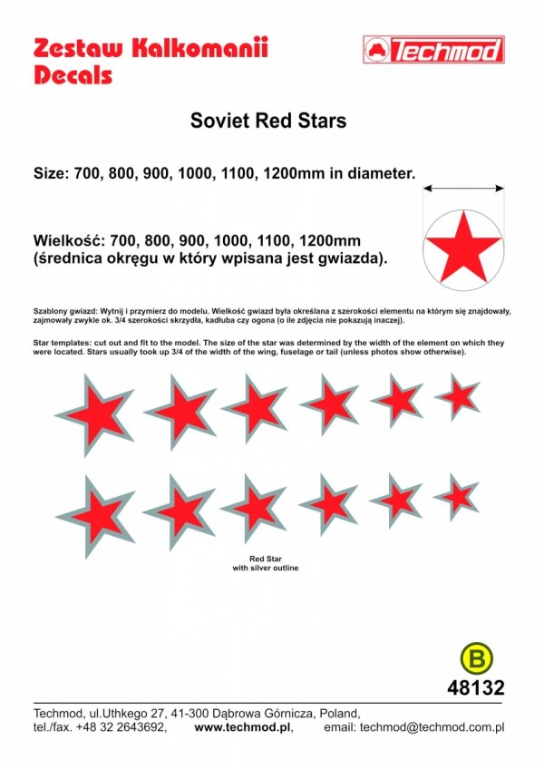 Techmod 48132 Soviet Red Stars 1/48