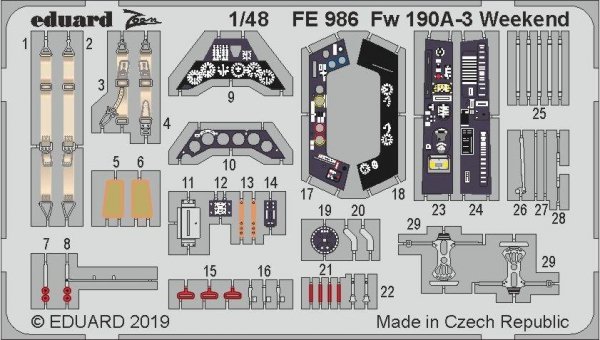 Eduard FE986 Fw 190A-3 Weekend 1/48 EDUARD