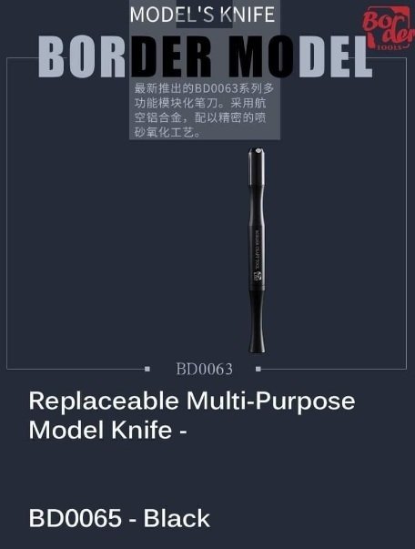 Border Model BD0065 Multi Models Knife 3 in1 Black