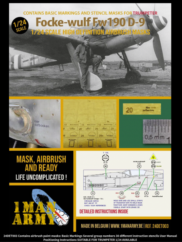 1 Man Army 24DET003 Focke-Wulf Fw190 D-9 for Trumpeter 1/24