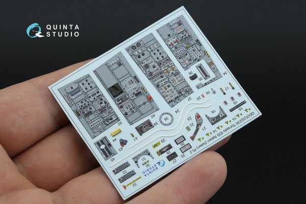 Quinta Studio QD+32230 Tornado IDS Italian 3D-Printed &amp; coloured Interior on decal paper (Italeri) (with 3D-printed resin parts) 1/32