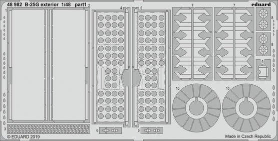 Eduard 48982 B-25G exterior 1/48 ITALERI