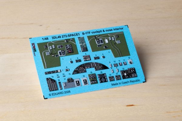 Eduard 3DL48272 Boeing B-17 F - Cockpit &amp; Nose Interior Space Set (for Revell Kits) 1/48